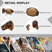 HAOLOTA Women's Polarized Fit Over Sunglasses with Rhinestone SG0108