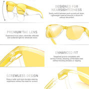 HAOLOTA Night Vision Driving Over Glasses, Nighttime Glasses Men Women Anti Glare NV0174L