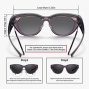 HAOLOTA Polarized Fit Over Sunglasses for Women Cat Eye for Prescription Glasses SG0171