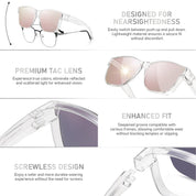 HAOLOTA Fit-Over Sunglasses Polarized for Men Square Shades UV400 Protection SG0174M