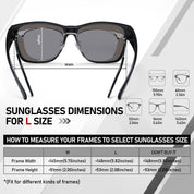 HAOLOTA Fit-Over Sunglasses-Polarized for Men Square Shades Oversized SG0174L