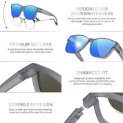 HAOLOTA Fit-Over Sunglasses-Polarized for Men Square Shades Oversized SG0174L