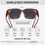 HAOLOTA 3pcs Polarized Fit Over Glasses Sunglasses Men Women UV400 Protection SG1824-3P