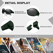 HAOLOTA Women's Polarized Fit Over Sunglasses with Rhinestone SG0108