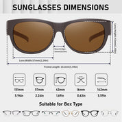 HAOLOTA Cat Eye Sunglasses for Women Polarized Sunglasses Wear Over Glasses SG0173