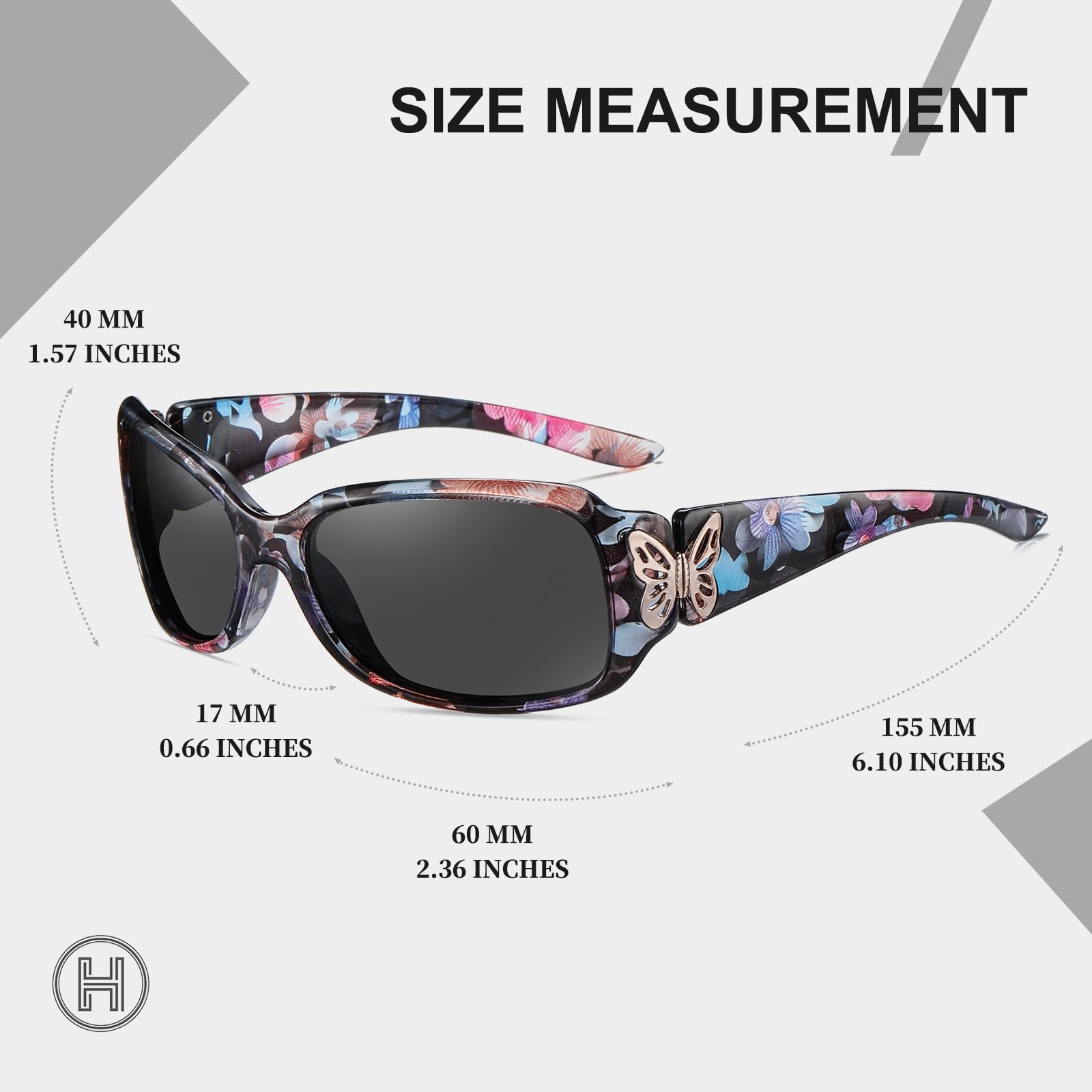 HAOLOTA Women's Polarized Sunglasses - Fashionable Butterfly Design SG0012