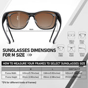 HAOLOTA Fit-Over Sunglasses Polarized for Men Square Shades UV400 Protection SG0174M