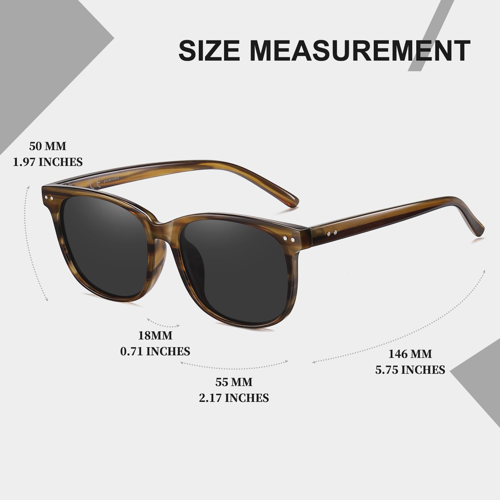 HAOLOTA 2pcs Classic Round Polarized Sunglasses for Women Men Lightweight SG8081-2P
