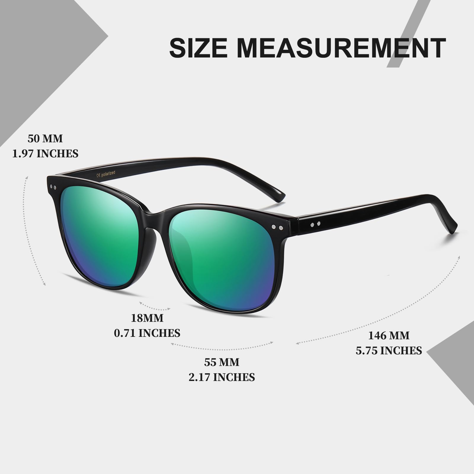 HAOLOTA 2pcs Classic Round Polarized Sunglasses for Women Men Lightweight SG8081-2P
