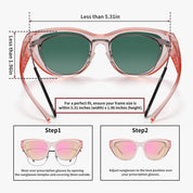 HAOLOTA Polarized Fit Over Sunglasses for Women Cat Eye for Prescription Glasses SG0171