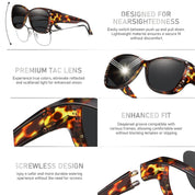 HAOLOTA Women's Polarized Fit Over Sunglasses with RhinestoneUV400 Protection SG0107