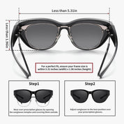 HAOLOTA Polarized Fit Over Sunglasses for Women Cat Eye for Prescription Glasses SG0171