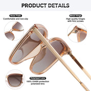 HAOLOTA Women’s Cat Eye Sunglasses Metal Frame with Fashion Shades SG1066