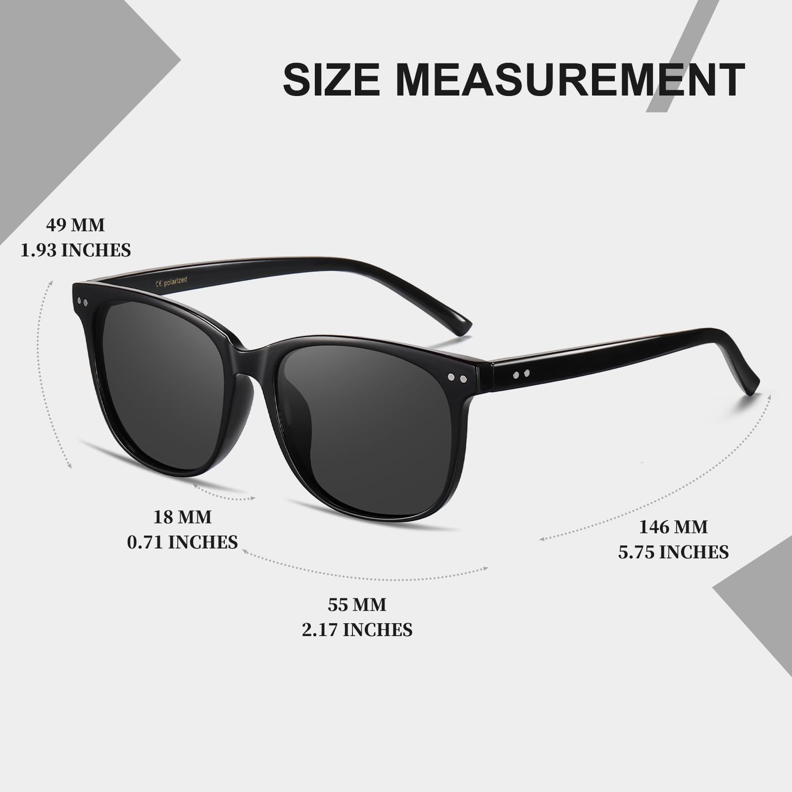HAOLOTA 2pcs Classic Round Polarized Sunglasses for Women Men Lightweight SG8081-2P
