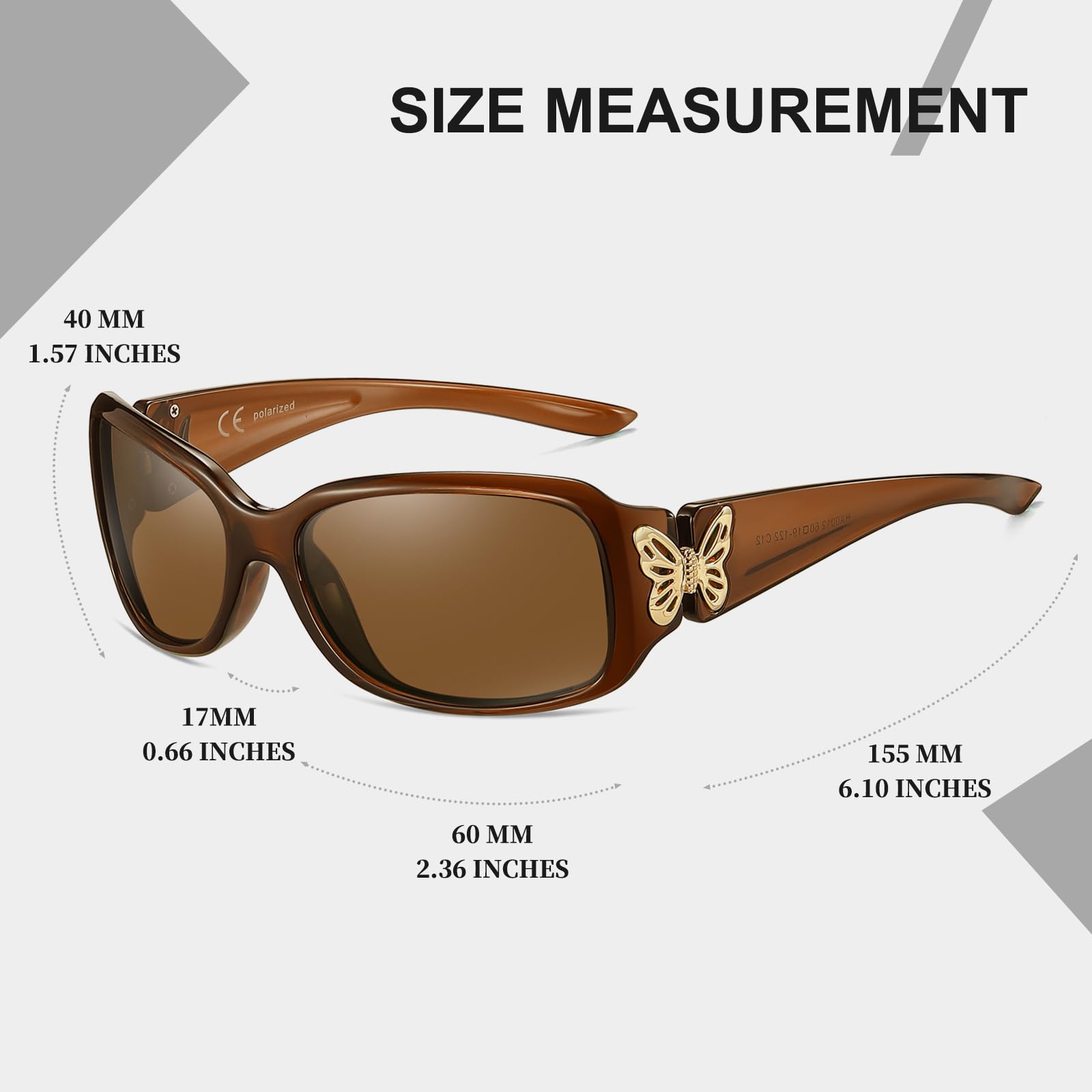HAOLOTA Women's Polarized Sunglasses - Fashionable Butterfly Design SG0012