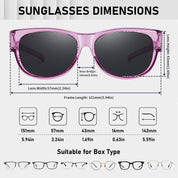 HAOLOTA Cat Eye Sunglasses for Women Polarized Sunglasses Wear Over Glasses SG0173