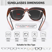 HAOLOTA Cat Eye Sunglasses for Prescription Glasses Women TR90 Lightweight SG0189