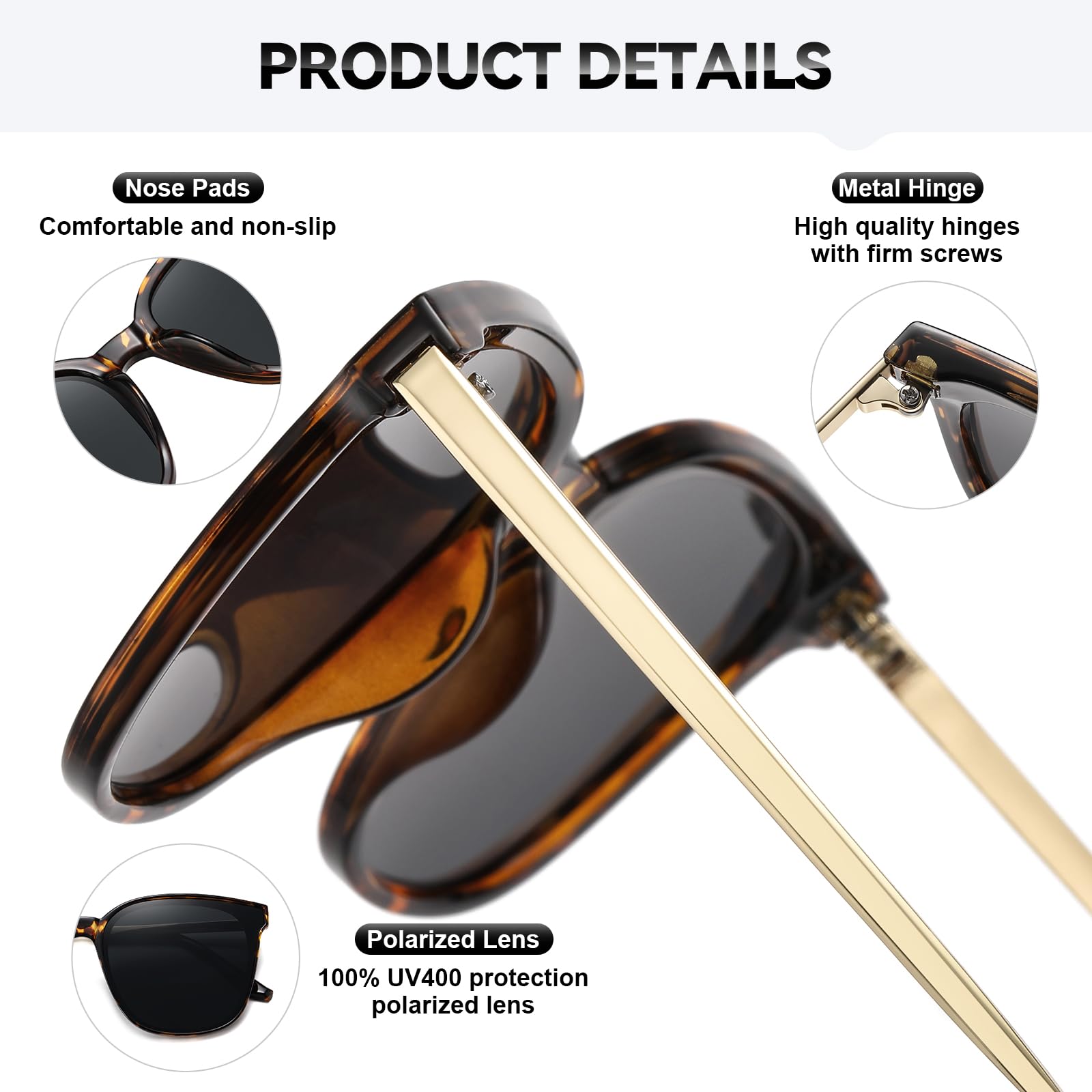 HAOLOTA Women’s Cat Eye Sunglasses Metal Frame with Fashion Shades SG1066