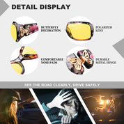 HAOLOTA Women Night Vision Driving Glasses Polarized HD Yellow Tinted Anti Glare NV0012