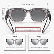 HAOLOTA Polarized Fit Over Sunglasses for Women Cat Eye for Prescription Glasses SG0171