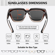 HAOLOTA Fit-Over Sunglasses for Women Men Square Shapes UV Protection SG0512
