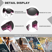 HAOLOTA Women's Polarized Fit Over Sunglasses with Rhinestone SG0108