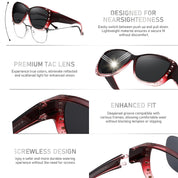 HAOLOTA Women's Polarized Fit Over Sunglasses with RhinestoneUV400 Protection SG0107