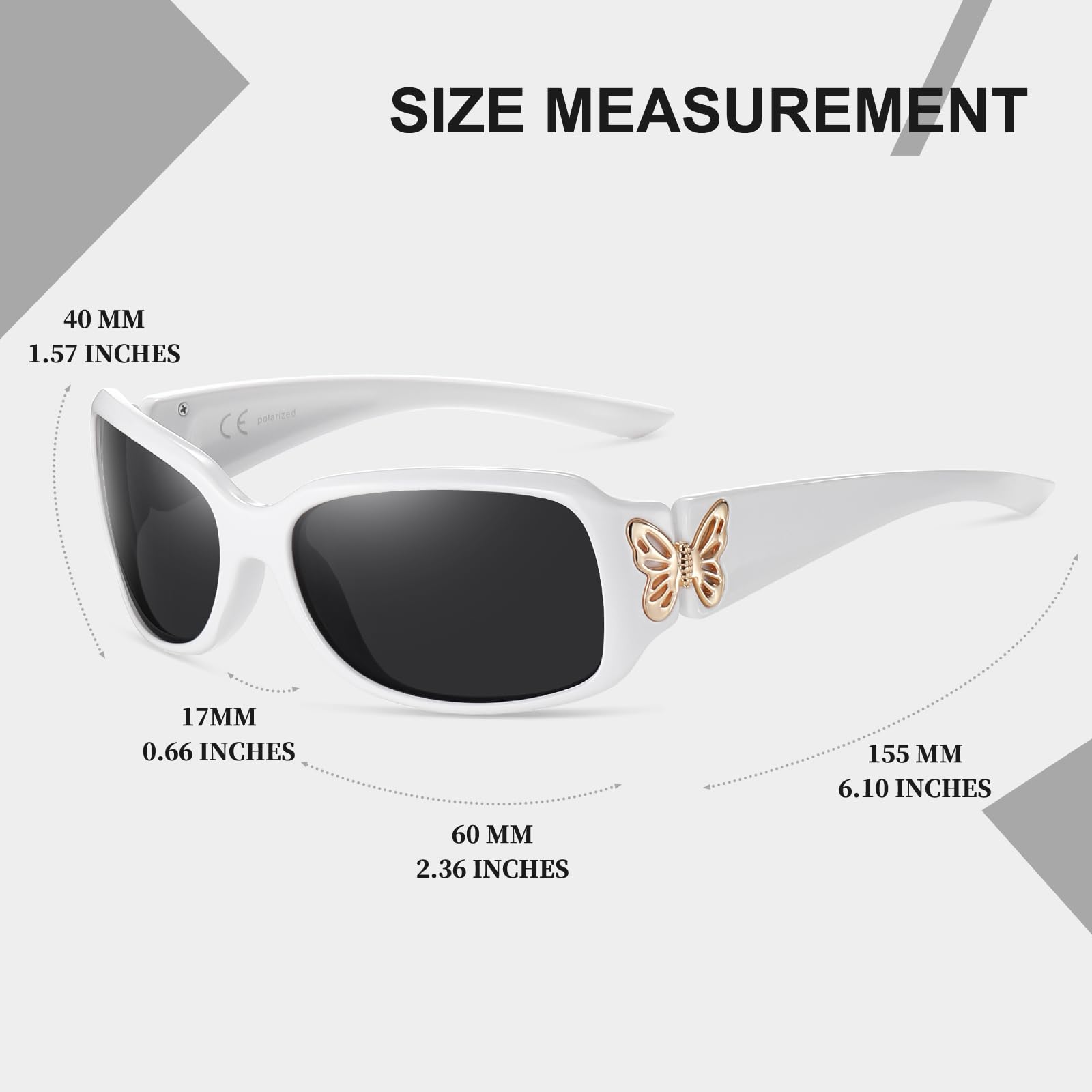 HAOLOTA Women's Polarized Sunglasses - Fashionable Butterfly Design SG0012