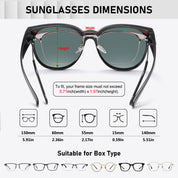 HAOLOTA Cat Eye Sunglasses for Prescription Glasses Women TR90 Lightweight SG0189