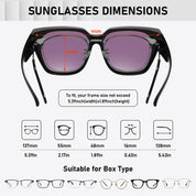 HAOLOTA Fit-Over Sunglasses for Women Men Square Shapes UV Protection SG0512