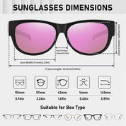 HAOLOTA Cat Eye Sunglasses for Women Polarized Sunglasses Wear Over Glasses SG0173