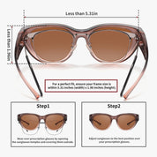 HAOLOTA Polarized Fit Over Sunglasses for Women Cat Eye for Prescription Glasses SG0171