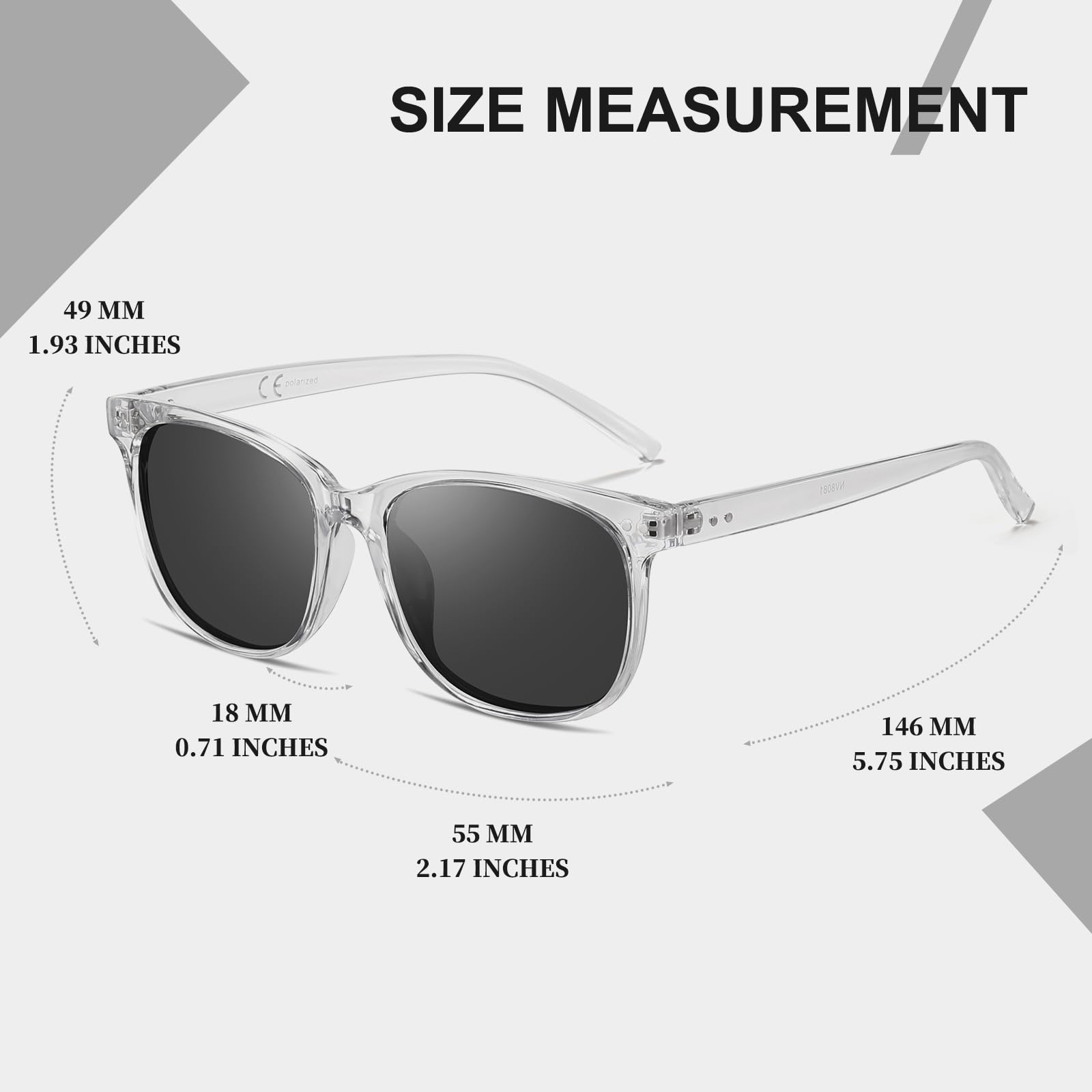 HAOLOTA 2pcs Classic Round Polarized Sunglasses for Women Men Lightweight SG8081-2P