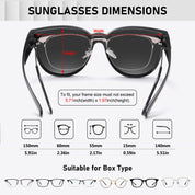 HAOLOTA Cat Eye Sunglasses for Prescription Glasses Women TR90 Lightweight SG0189