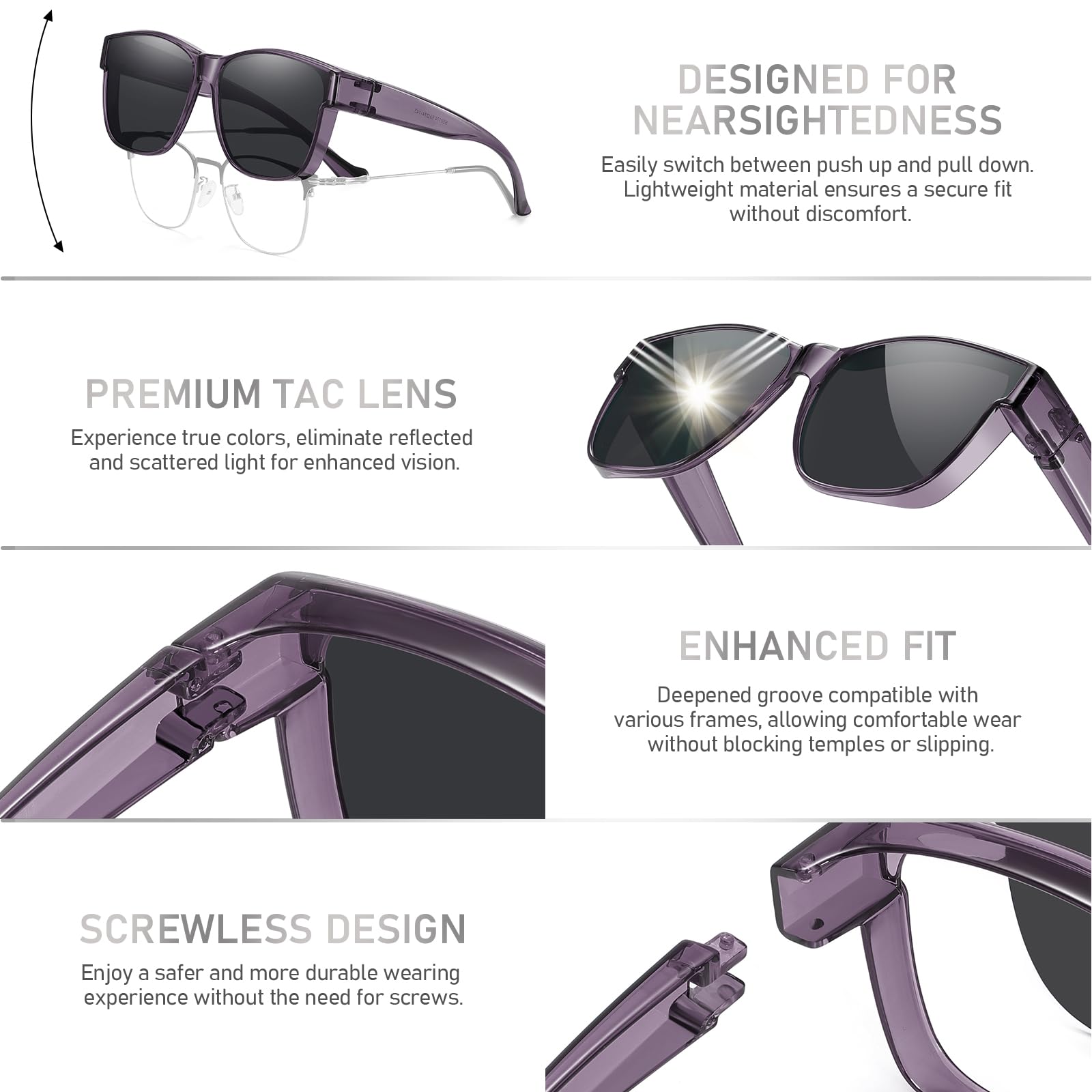 HAOLOTA Fit-Over Sunglasses-Polarized for Men Square Shades Oversized SG0174L