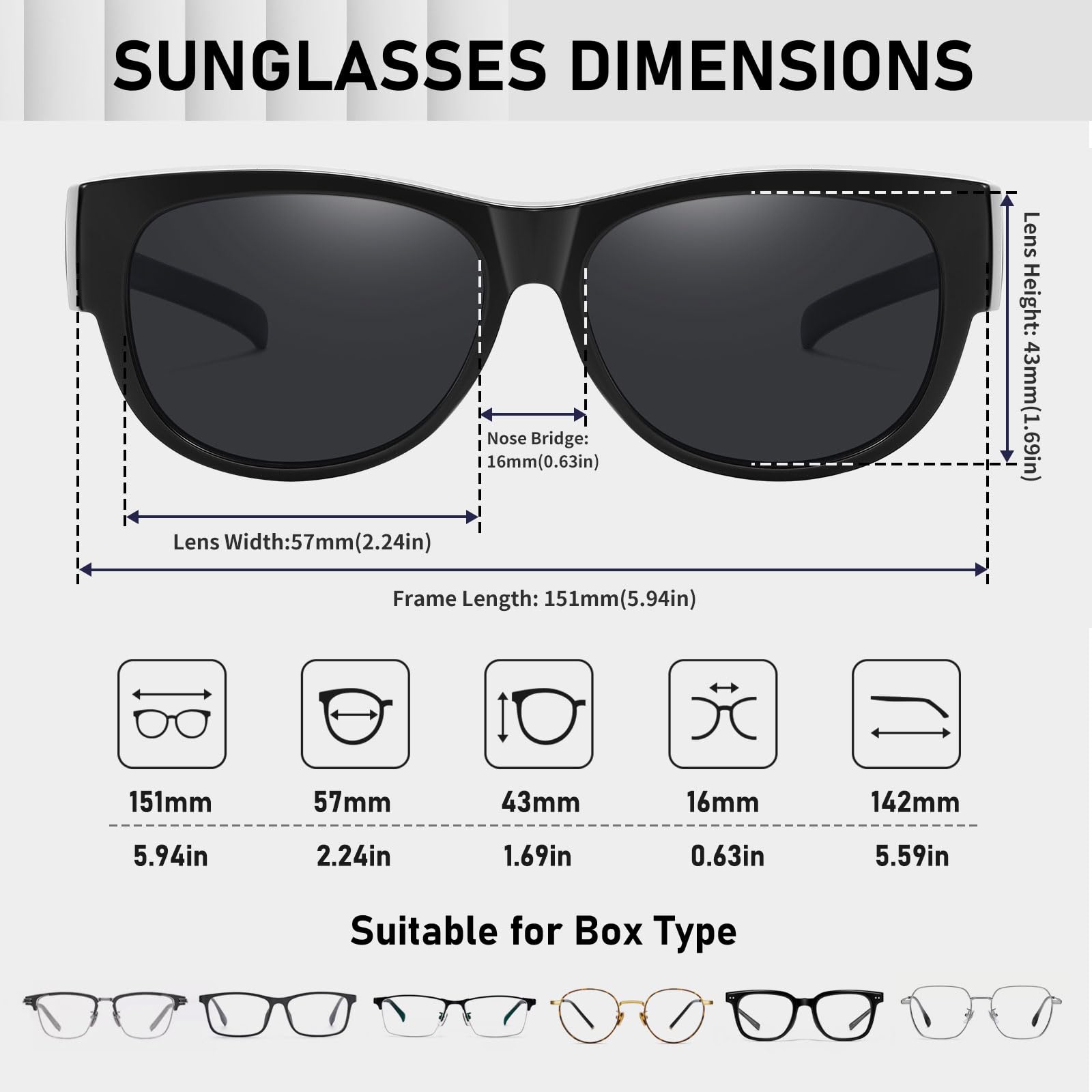 HAOLOTA Cat Eye Sunglasses for Women Polarized Sunglasses Wear Over Glasses SG0173