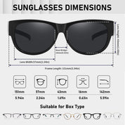 HAOLOTA Cat Eye Sunglasses for Women Polarized Sunglasses Wear Over Glasses SG0173