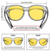 HAOLOTA Polarized Night Vision Driving Glasses Women Fit Over Glasses, Anti Glare NV0179