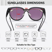 HAOLOTA Cat Eye Sunglasses for Prescription Glasses Women TR90 Lightweight SG0189