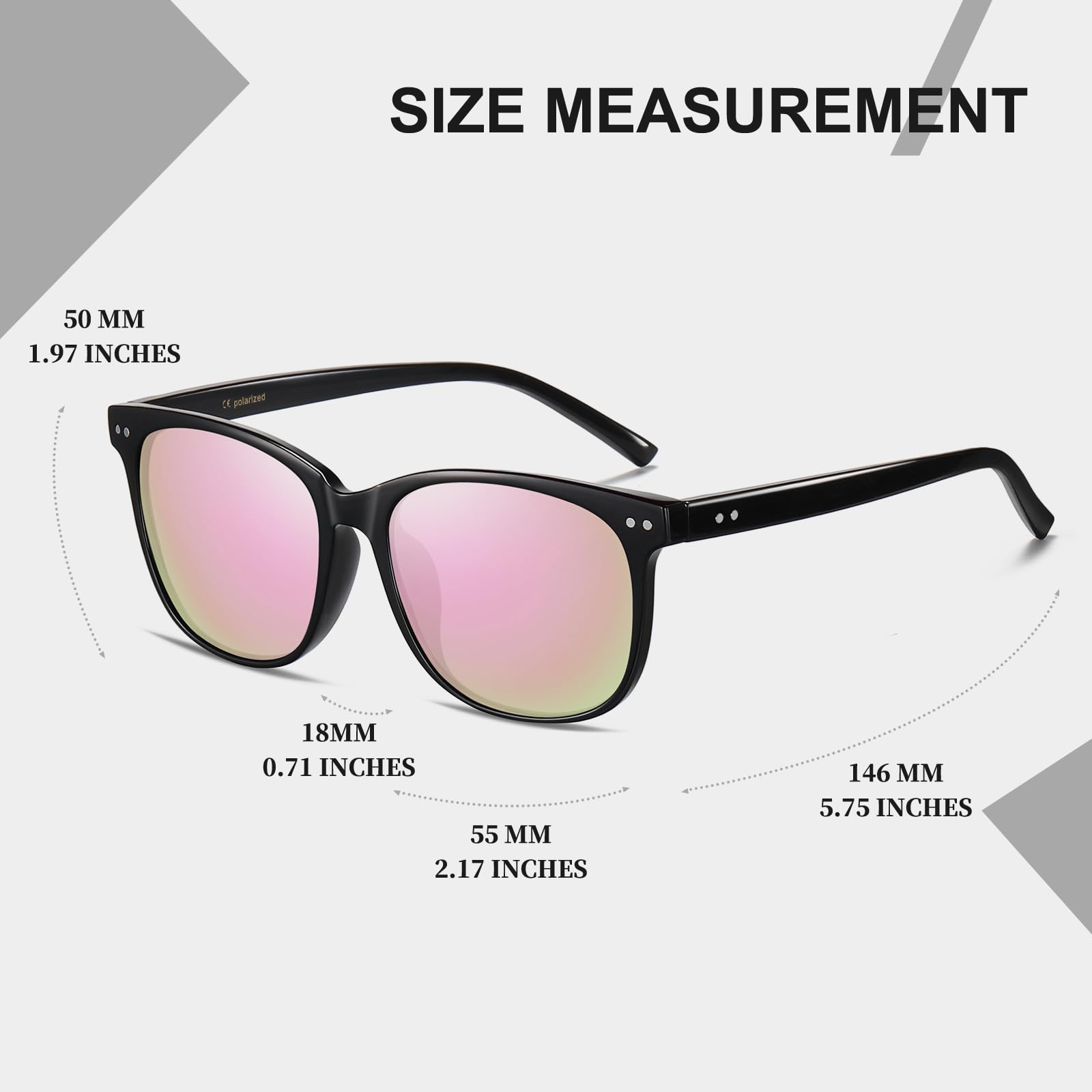 HAOLOTA 2pcs Classic Round Polarized Sunglasses for Women Men Lightweight SG8081-2P
