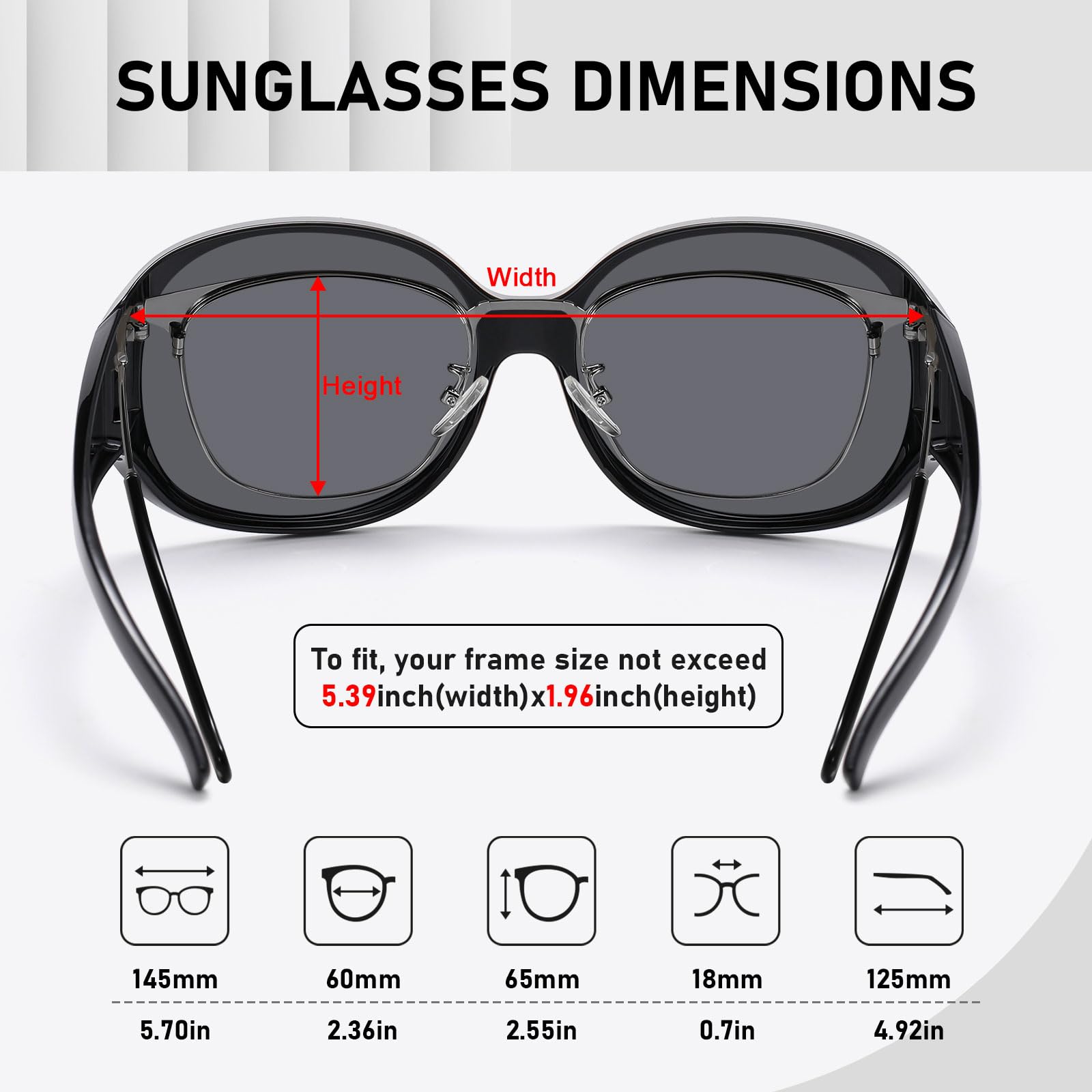 HAOLOTA Women's Polarized Fit Over Sunglasses with Rhinestone SG0108
