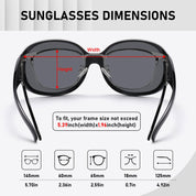 HAOLOTA Women's Polarized Fit Over Sunglasses with Rhinestone SG0108