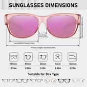HAOLOTA Cat Eye Sunglasses for Women Polarized Sunglasses Wear Over Glasses SG0173