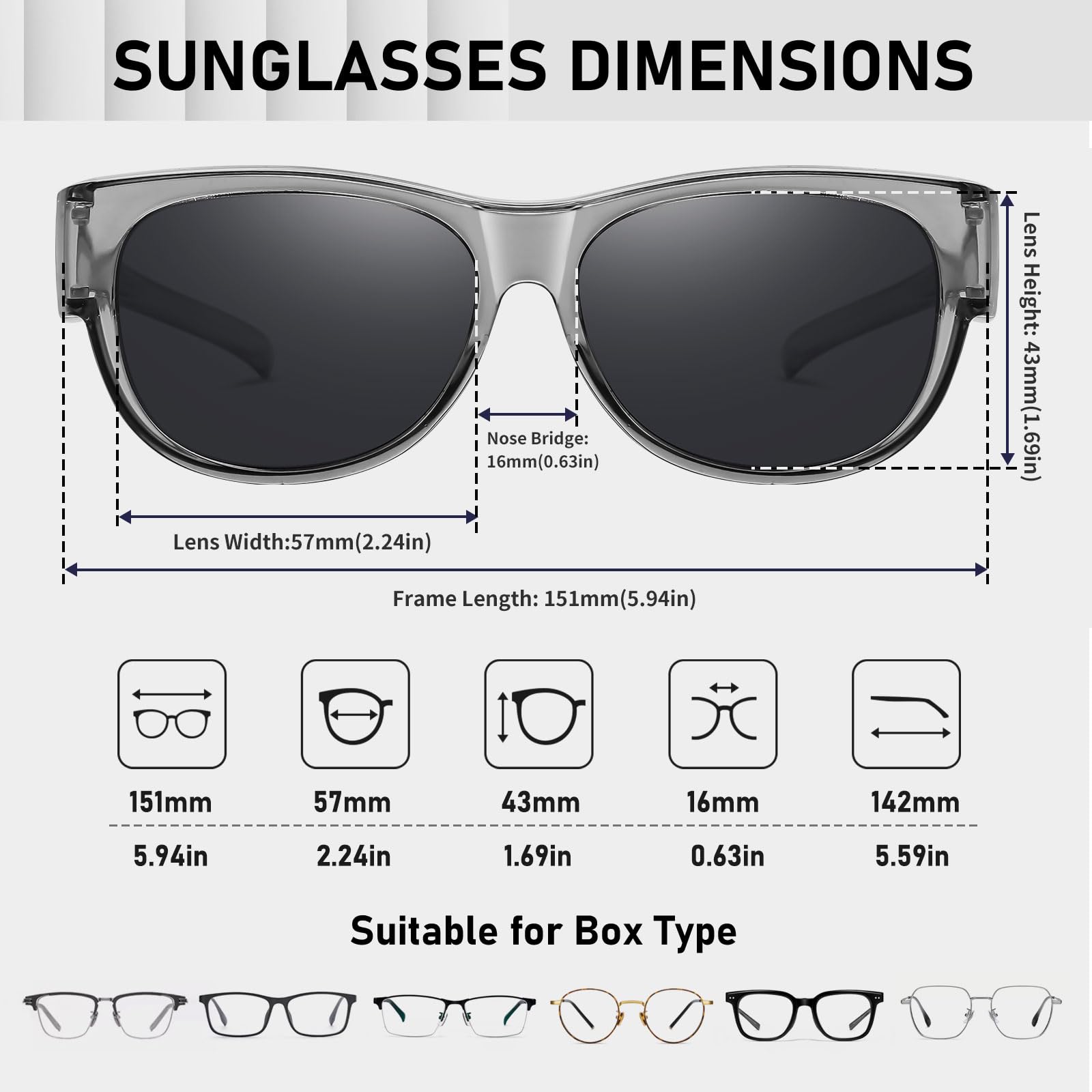 HAOLOTA Cat Eye Sunglasses for Women Polarized Sunglasses Wear Over Glasses SG0173