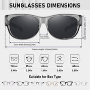 HAOLOTA Cat Eye Sunglasses for Women Polarized Sunglasses Wear Over Glasses SG0173