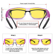 HAOLOTA Night Vision Driving Over Glasses, Nighttime Glasses Men Women Anti Glare NV0311