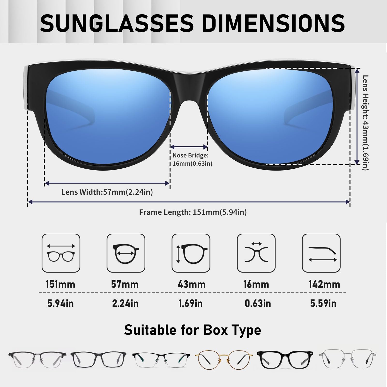 HAOLOTA Cat Eye Sunglasses for Women Polarized Sunglasses Wear Over Glasses SG0173