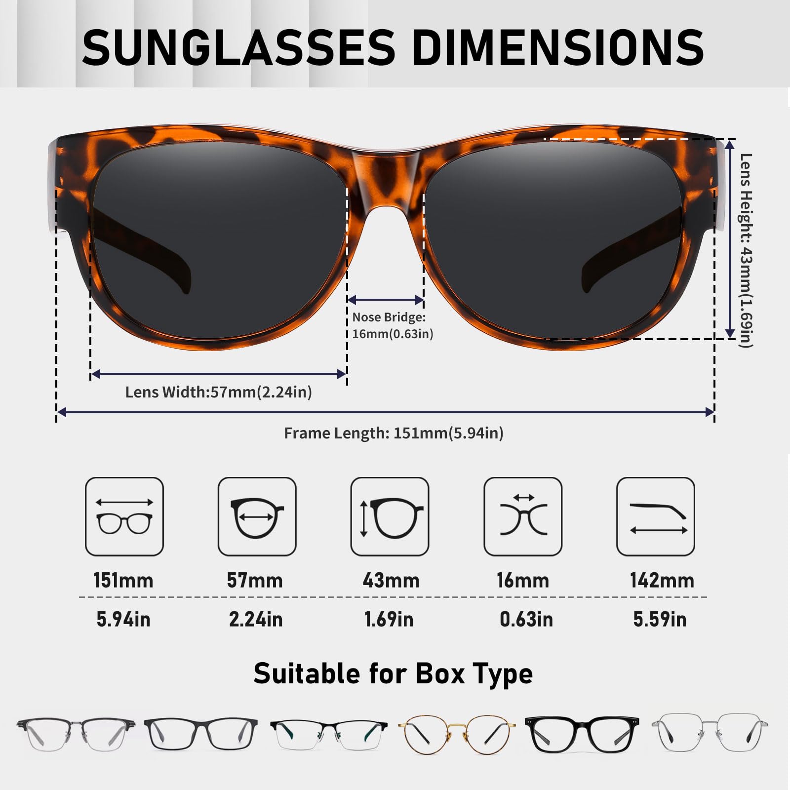 HAOLOTA Cat Eye Sunglasses for Women Polarized Sunglasses Wear Over Glasses SG0173