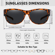 HAOLOTA Cat Eye Sunglasses for Women Polarized Sunglasses Wear Over Glasses SG0173