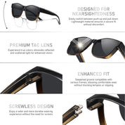 HAOLOTA Fit-Over Sunglasses-Polarized for Men Square Shades Oversized SG0174L